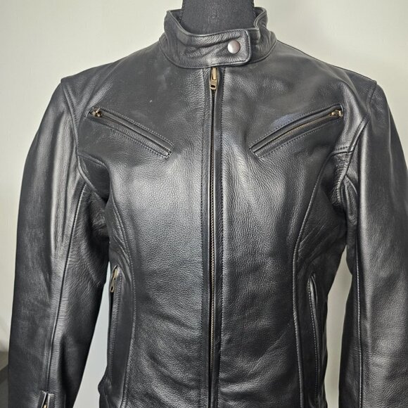 WOMEN'S MOTORCYCLE JACKETS, Black, Size Small, NEW - Picture 4 of 16